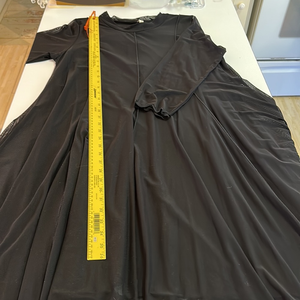 Cynthia Ashby size Large Calliope Dress black NWT knit mesh lined layers - Picture 9 of 12